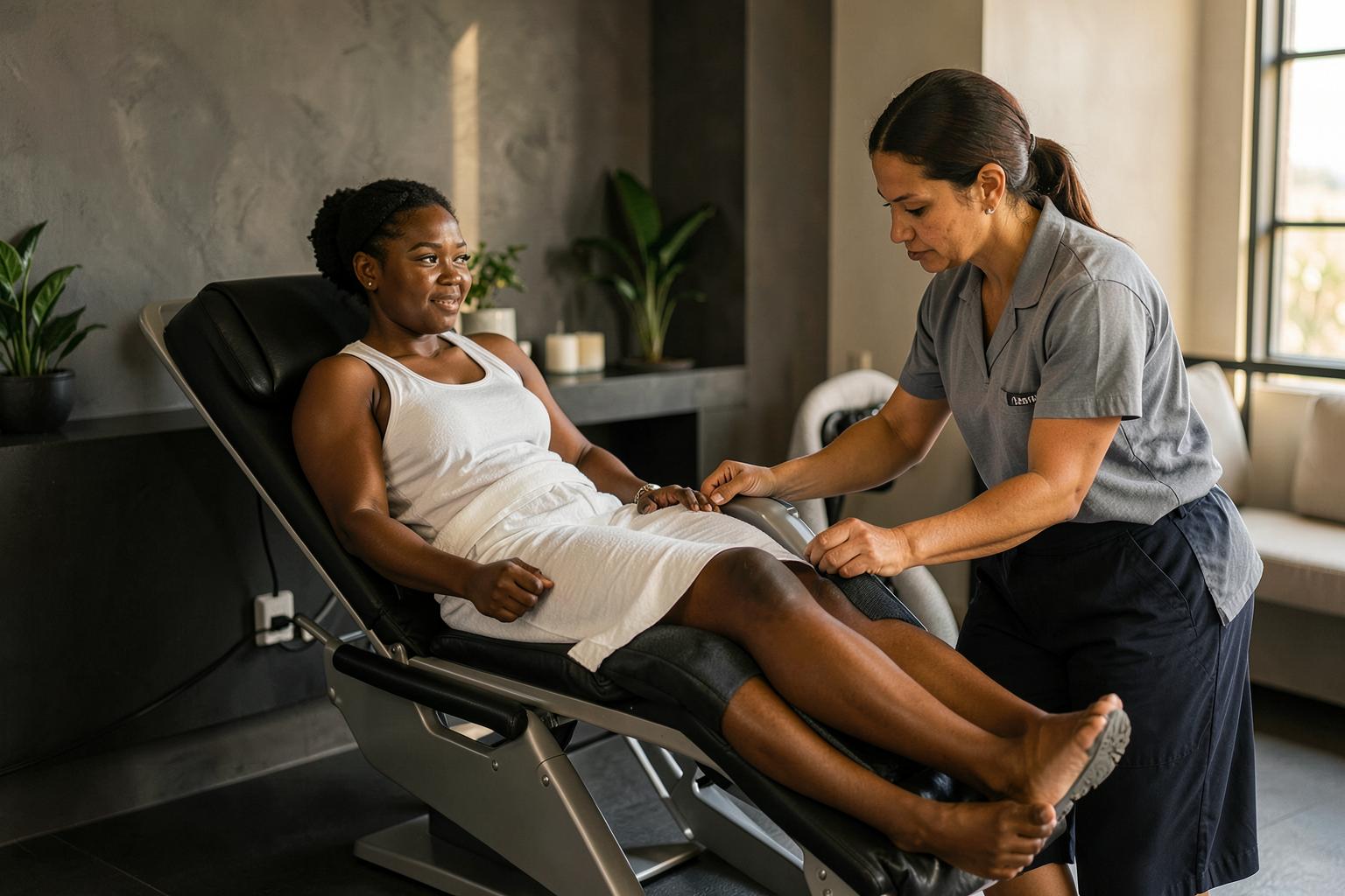Illustrative spa and recovery scene